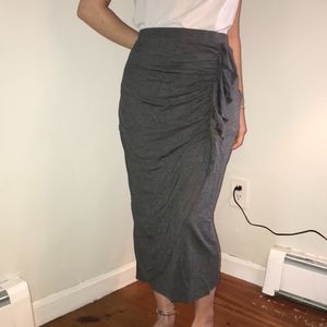 Women's Front Cinched Ruffle Pencil Skirt